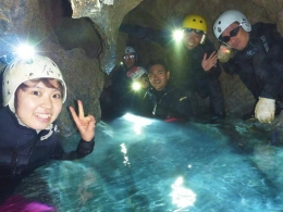 【地下水の流れる神秘的な洞窟を探検！】　ケイブスイミング奈良コース